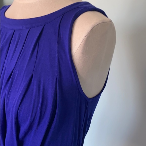 Anthropologie peplum blouse , Deletta sleeveless, blue, pleated - Picture 3 of 6